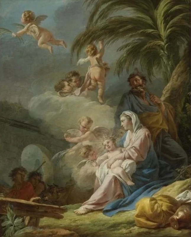 Riposo durante la fuga in Egitto